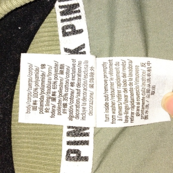 Pink Victoria Secret windbreaker green jacket size XS - Picture 11 of 17